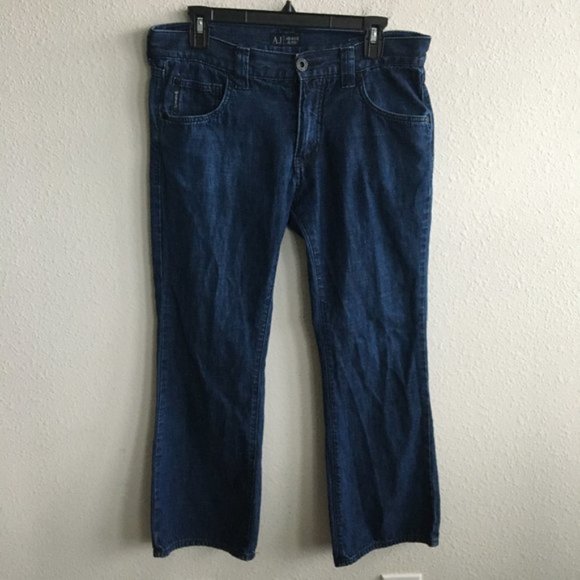 Armani Jeans Men's Dark Wash Bootcut Jeans Sz. 31 - Picture 2 of 12